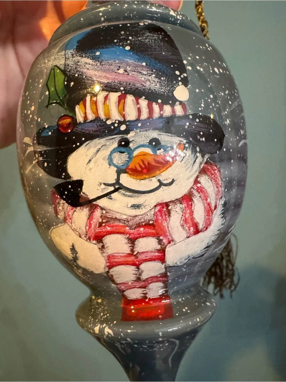 Ne’qwa Art Snowman Portrait Ornament from The Edith Collection Neqwa